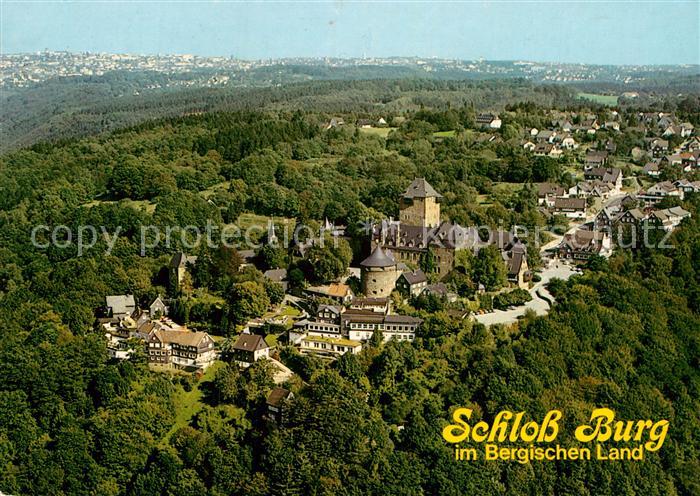 Burg Wupper Fliegeraufnahme mit Schloss Burg