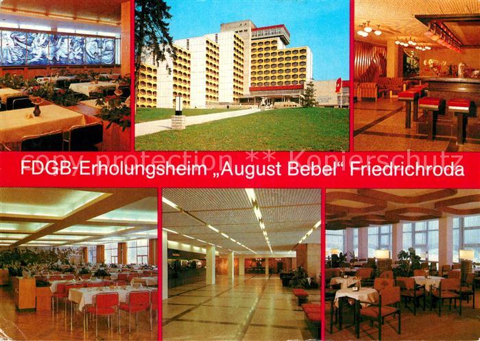 Friedrichroda Urlauberrestaurant Aug Bebel Heim Hallenbar Gr Speisesaal Empfangs