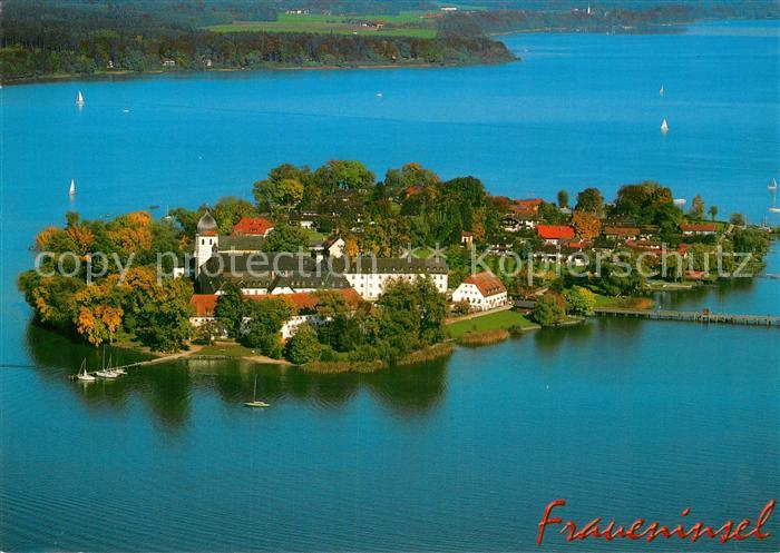 Fraueninsel Chiemsee Kloster Frauenwoerth Fliegeraufnahme