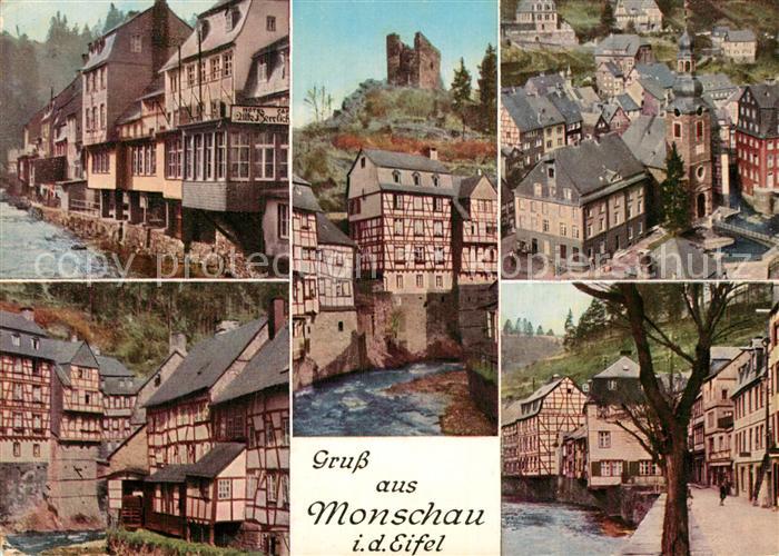 Monschau Rurpartien Burgruine Haller Rotes Haus