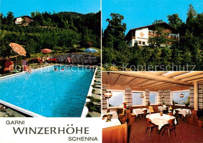 Schenna Meran Pension Garni Winzerhoehe Schwimmbad Gastraum