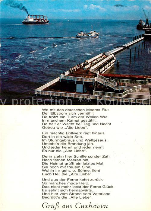 Cuxhaven Nordseebad Seebruecke Dampfer