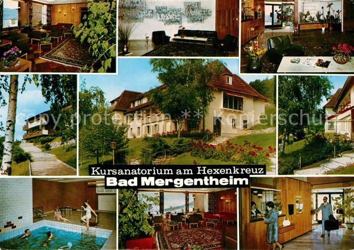 Bad Mergentheim Kursanatorium am Hexenkreuz Hallenbad Foyer Rezeption