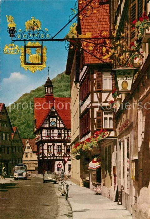 Bad Urach Wilhelmstrasse mit Rathaus