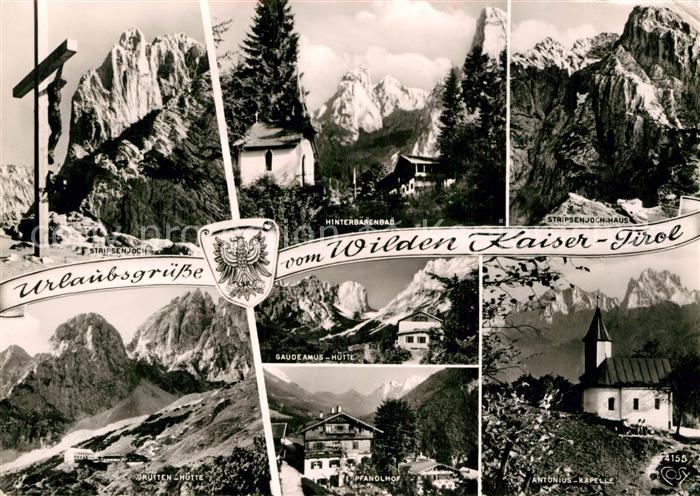 Wilder Kaiser Stripsenjoch Hinerbarenbad Gaudeamus Huette Pfandlhof Antonius Kap