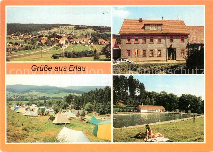 Erlau Thueringen Panorama Konsum Gaststaette Zur Erholung Camping Waldbad