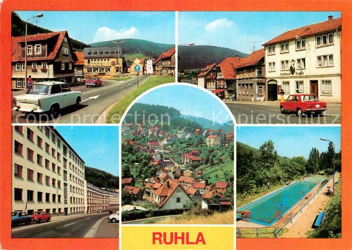 Ruhla PdF Gasthaus zur Traube Uhrenkombinat Panorama Schwimmbad