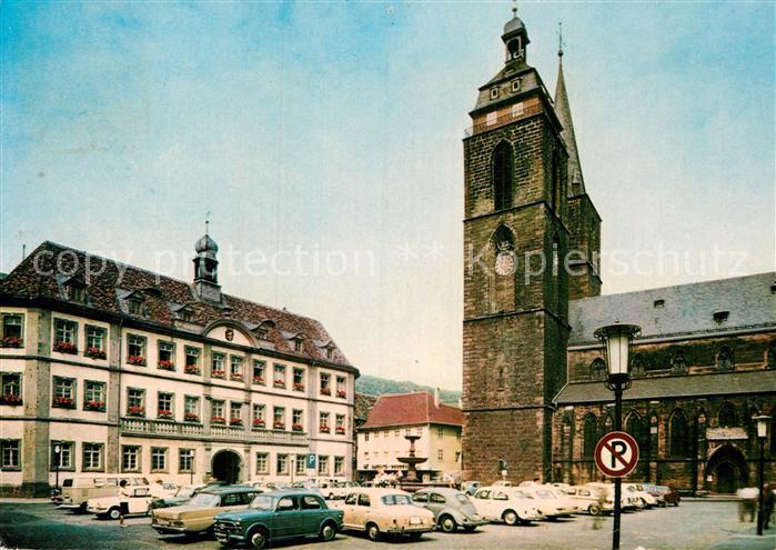 Neustadt Weinstrasse Rathaus mit Stiftskirche