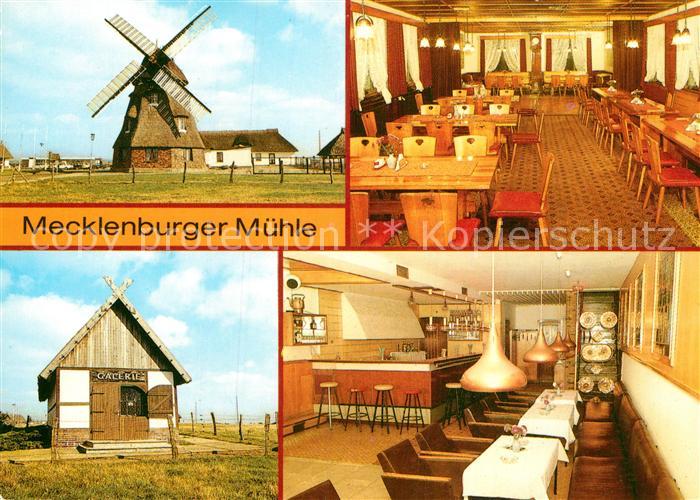 Dorf Mecklenburg Gaststaette Mecklenburger Muehle Speisesaal Galerie Bar