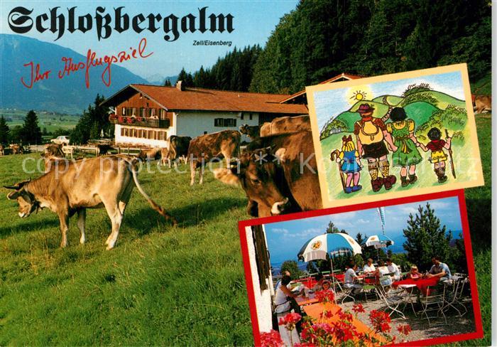 Zell Allgaeu Schlossberg Alm Terrasse