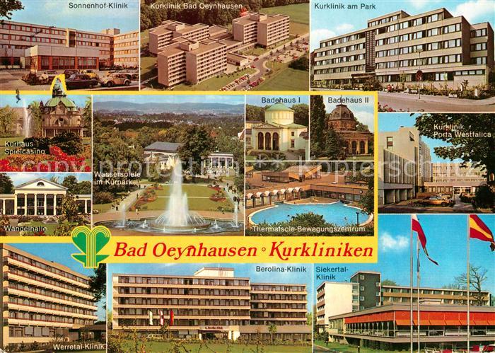Bad Oeynhausen Kurkliniken Spielcasino Wandelhalle Wasserspiele Kurpark Badehaus