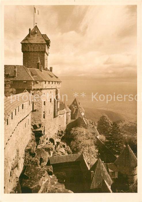 Hohkoenigsburg Haut-Koenigsbourg Suedseite und Ostturm