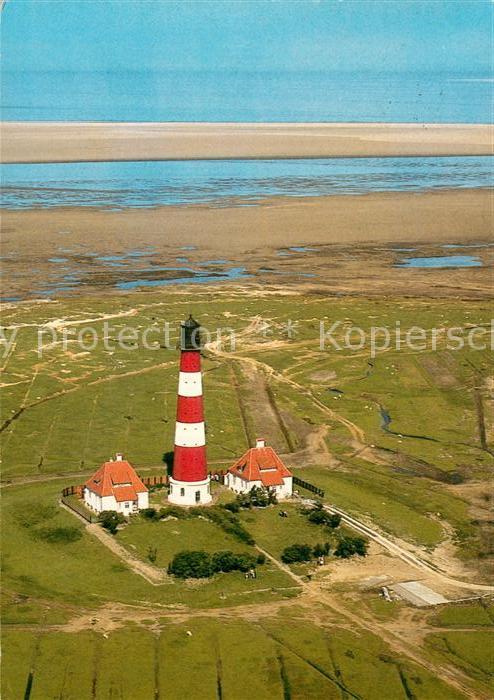 Eiderstedt Westerhever Leuchtturm Fliegeraufnahme