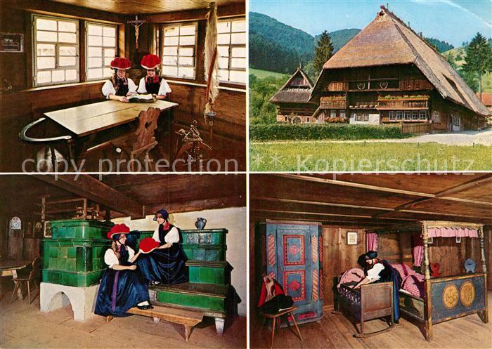 Gutach Schwarzwald Freilichtmuseum Vogtsbauernhof Schlafkammer Herrgottswinkel A