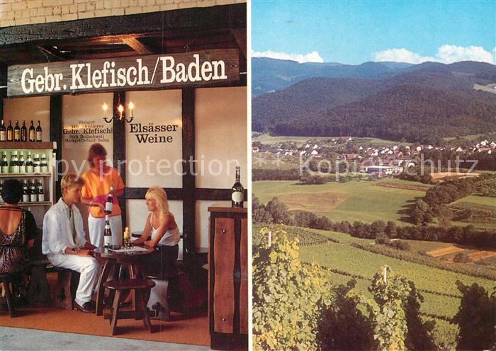 Markgraeflerland Weinschaenke Gebr Klefisch Baden Panorama