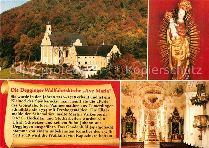 Deggingen Wallfahrtskirche Ave Maria Inneres Marienfigur