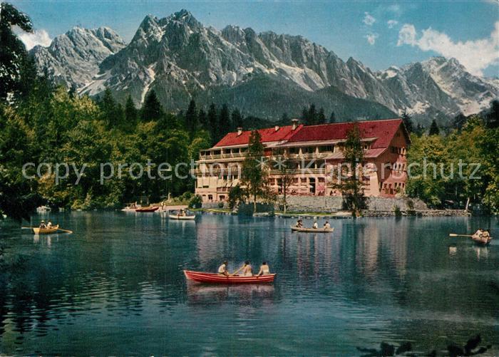 GARMISCH-PARTENKIRCHEN Bayern Hotel Badersee mit Zugspitz Gruppe