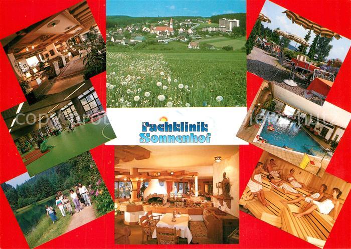 Waldachtal Fachklinik Sonnenhof Gastraeume Terrasse Hallenbad Sauna