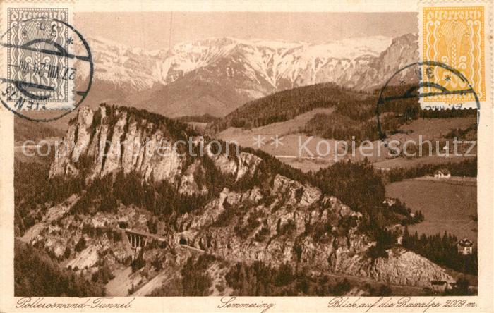 Semmering Niederoesterreich Polerosenrand Tunnel