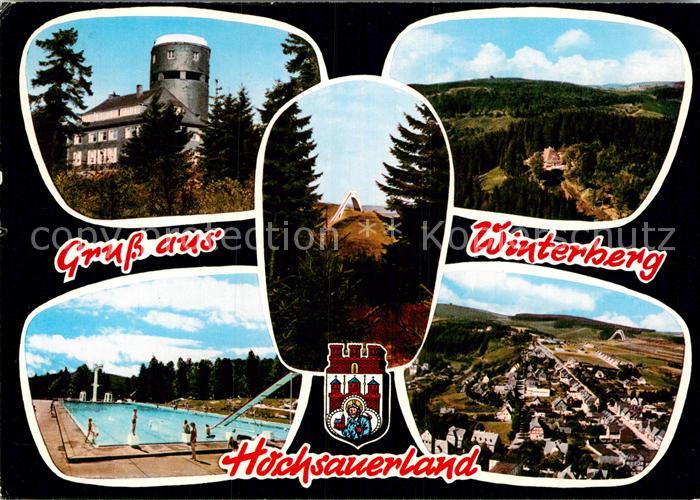 Winterberg Hochsauerland Freibad Fliegeraufnahme Sprungschanze