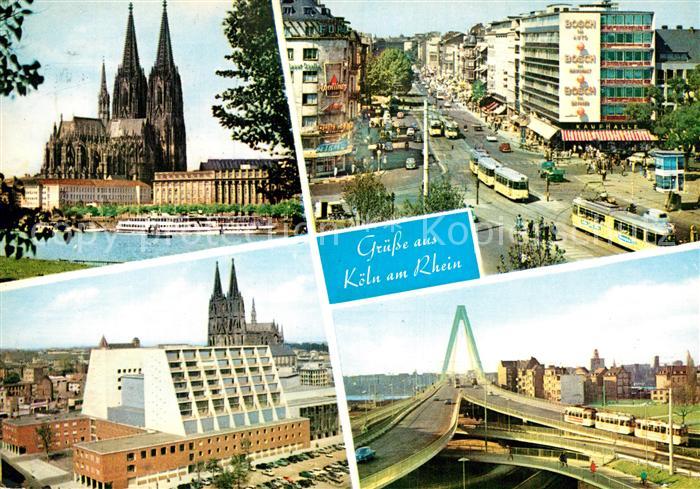 Koeln Rhein Dom Hohenzollernring Opernhaus Severinsbruecke