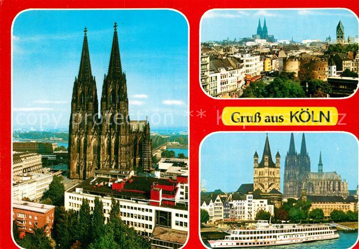 Koeln Rhein Dom Rheinpartie
