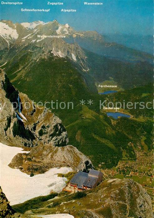 Mittenwald Bayern Karwendelbahn Bergstation Fliegeraufnahme Lautersee Ferchensee