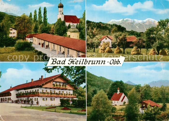 Bad Heilbrunn Wandelhalle Blick vom Haus-Enzian Haus-Adlwart