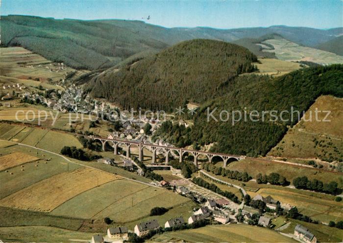 Willingen Sauerland Fliegeraufnahme mit Hochbruecke