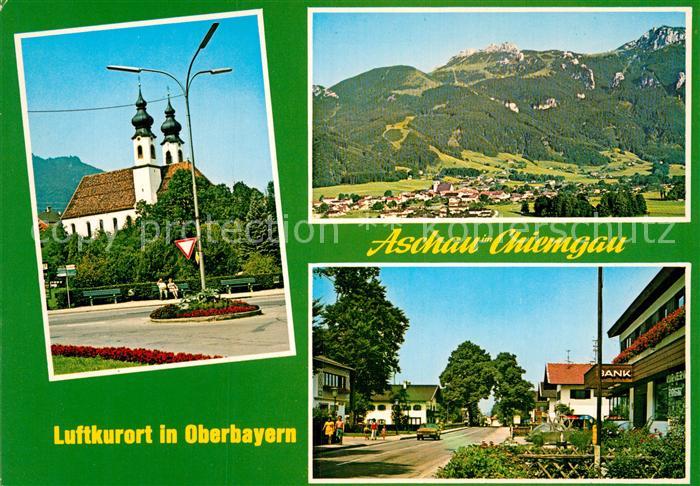 Aschau Chiemgau Fliegeraufnahme Ortspartie Kirche
