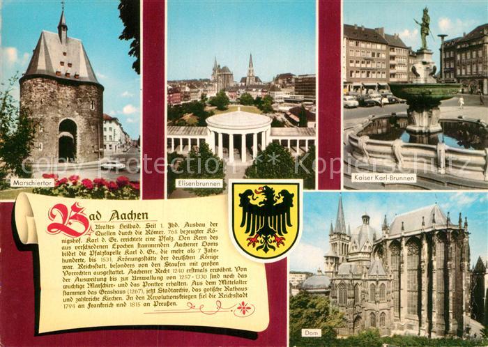 Aachen Marschiertor Elisenbrunnen Kaiser Karl Brunnen Dom