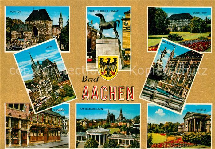 Bad Aachen Pottor Dom Froehlicher Hengst Postwagen Kurhaus Elisenbrunnen