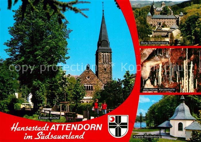 Attendorn Erloeser-Kirche Kapelle Waldenburg Burg Schnellenberg