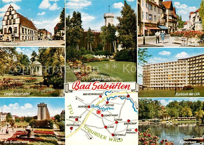 Bad Salzuflen Uhren-Turm Leopoldsprudel Rathaus Gradierwerk