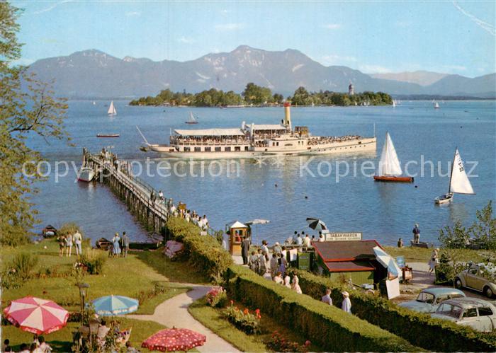 Fraueninsel Chiemsee Blick vom Gstadt Dampfer