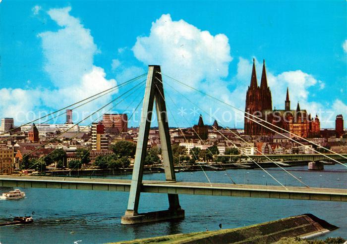 Koeln Rhein Severinsbruecke Dom