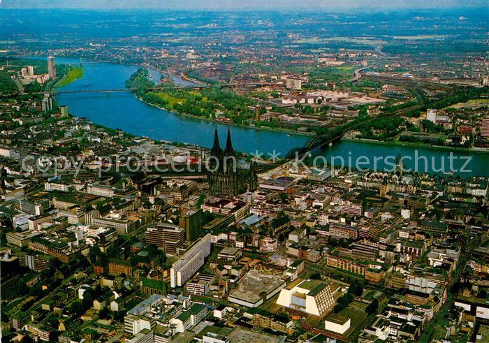 Koeln Rhein Fliegeraufnahme Dom