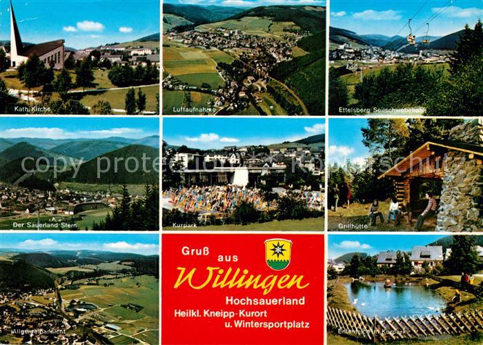 Willingen Sauerland Grillhuette katholische Kirche Fliegeraufnahme