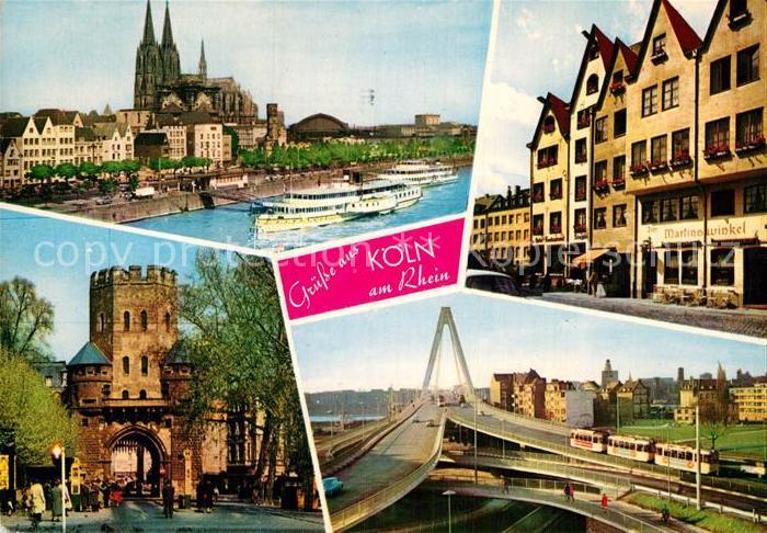 Koeln Rhein Rheinufer Martinswinkel Severinstor Bruecke