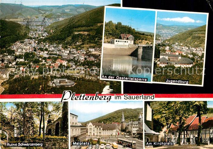 Plettenberg Marktplatz Ruine Schwarzenberg Kirchplatz