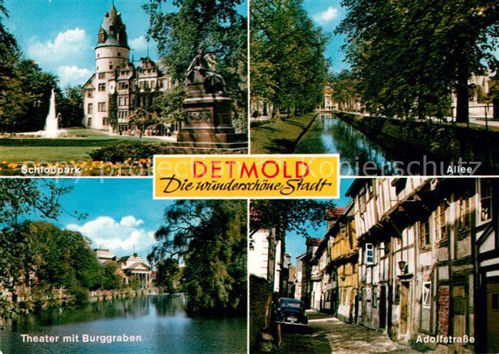 Detmold Schlosspark Adolfstrasse Theater Burggraben