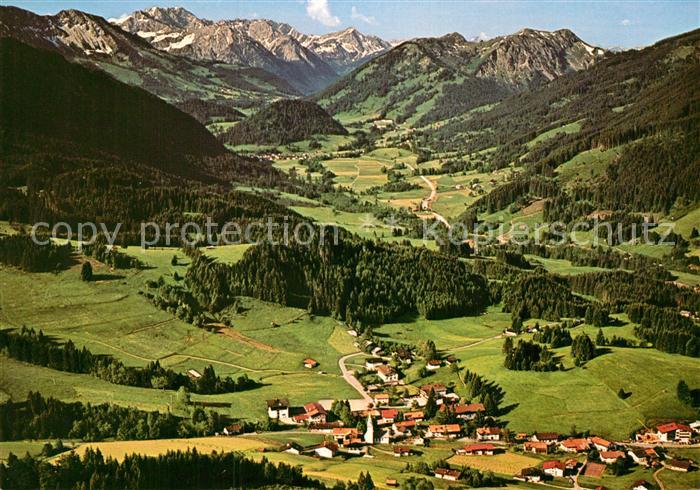Jungholz Tirol Fliegeraufnahme Iseler Daumen