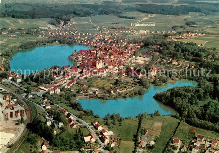 Bad Waldsee Fliegeraufnahme Stadtsee Schloss-See