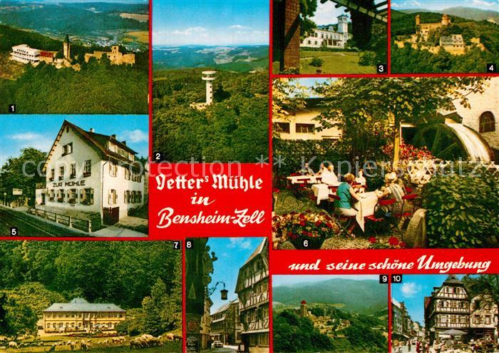 Zell Bensheim Vetters Muehle Burg Frankenstein Schloss Heiligenberg