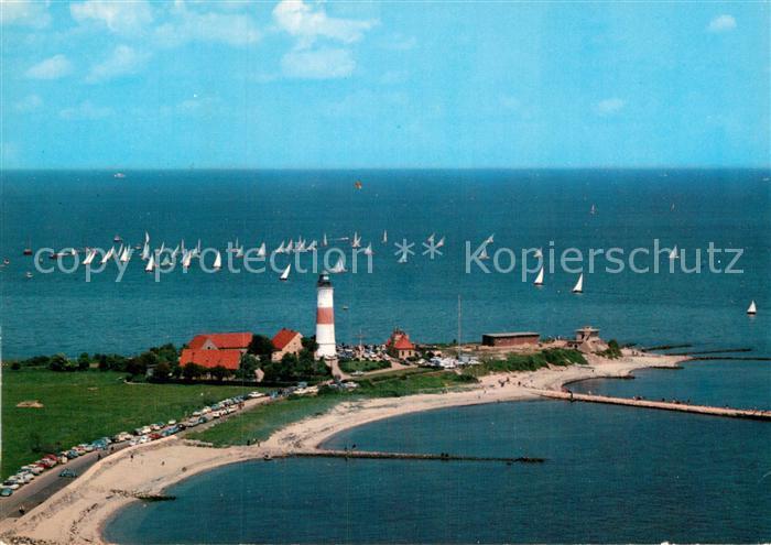 Strande Holstein Leuchtturm Buelk Fliegeraufnahme