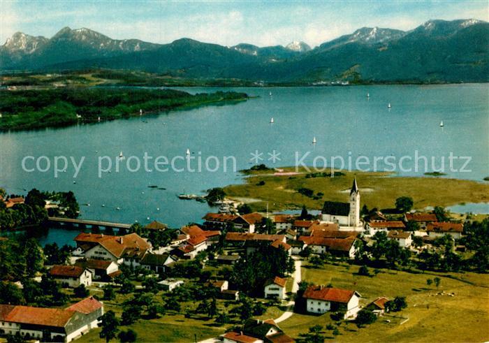 Seebruck Chiemsee Fliegeraufnahme