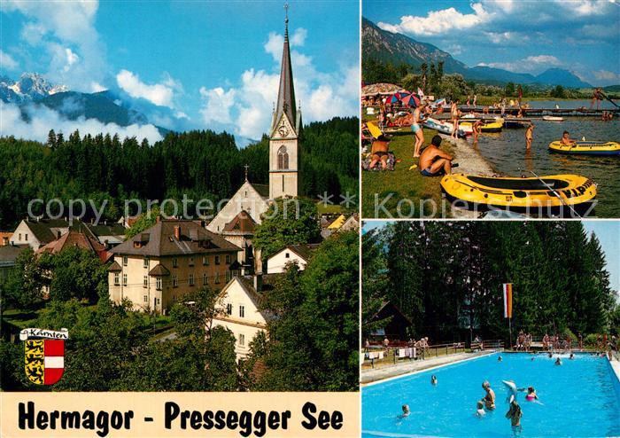 Hermagor Kaernten Pfarrkirche Gartnerkofel Waldbad Radnig-Hermagor