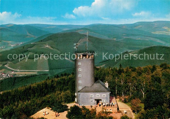 Hohe Bracht Aussichtsturm Fliegeraufnahme