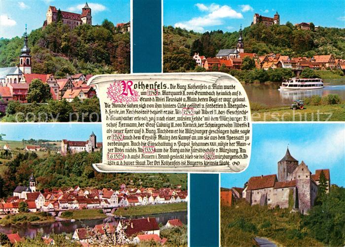 Rothenfels Unterfranken Burg Rothenfels Partie am Main Teilansichten