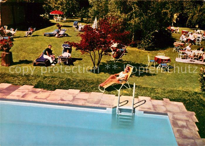 Bad Herrenalb Moenchs Posthotel Herrenalb Liegewiese Schwimmbad